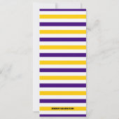 Paars|Gele Graduy Party Ticket Kaart (Achterkant)