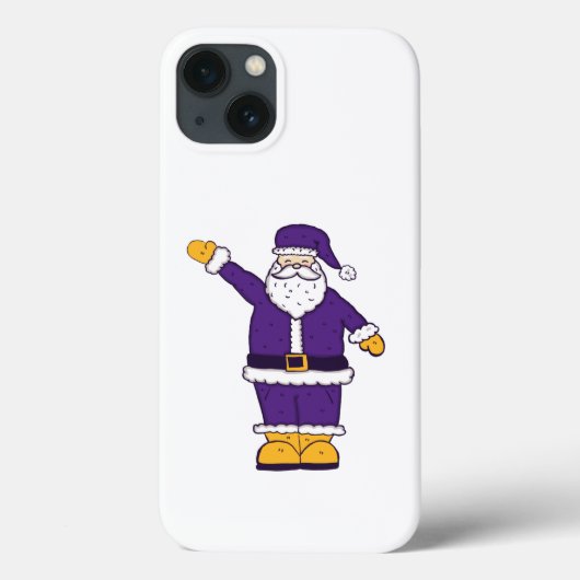 paars gele kerstkerstmankerklei Case-Mate iPhone case (Achterkant)