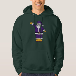 paars gele kerstkerstmankerklei hoodie