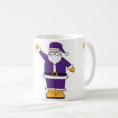 paars gele kerstkerstmankerklei koffiemok (Voorkant rechts)