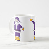 paars gele kerstkerstmankerklei koffiemok (Voorkant links)