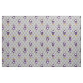 paars gele kerstmis zwarte kerstbal stof (Fat Quarter)