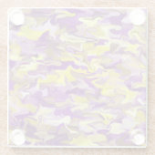 Paars gele Onderzetter van glas Glazen Onderzetter (Achterkant)