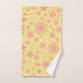  Paars-gele Oranje bloemenhanddoeken Bad Handdoek (Handdoek)