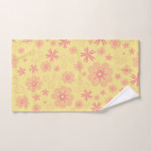  Paars-gele Oranje bloemenhanddoeken Bad Handdoek (Handdoek)