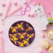 Paars gele ventilator 7-inch Bord papier (Feest)