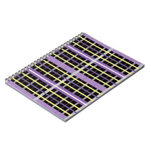 paars gele vlecht notitieboek (Linkerzijde)