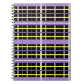 paars gele vlecht notitieboek (Voorkant)