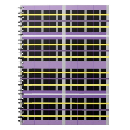 paars gele vlecht notitieboek (Voorkant)