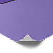 paars gelukkig monster vangt een vallende ster poster (Hoek)