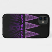 paars gelukkig nieuwjaar Case-Mate iPhone case (Achterkant (horizontaal))
