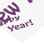 paars gelukkig nieuwjaar tafelkleed (Gekanteld)