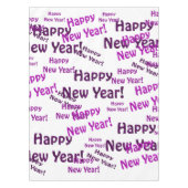 paars gelukkig nieuwjaar tafelkleed (Voorkant)