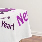 paars gelukkig nieuwjaar tafelkleed (Voorbeeld)