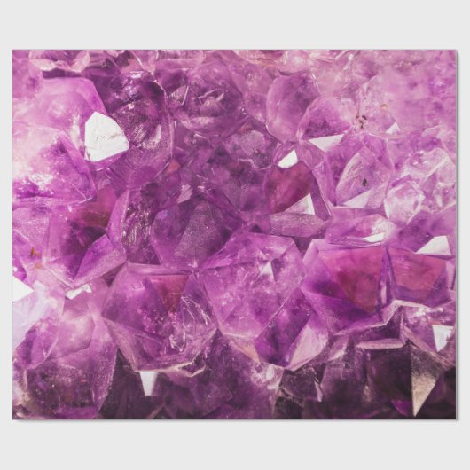 Paars Gem Stone Wrapping Paper Cadeaupapier (Vlak)