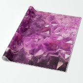 Paars Gem Stone Wrapping Paper Cadeaupapier (Uitgerold)