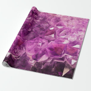 Paars Gem Stone Wrapping Paper Cadeaupapier