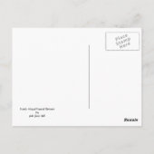 Paars gemengd fractal ventilator Briefkaart (Achterkant)