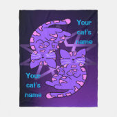 Paars Gemini Kittens Decagon Paars Fleece Deken (Voorkant)