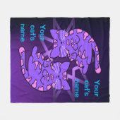 Paars Gemini Kittens Decagon Paars Fleece Deken (Voorkant (Horizontaal))