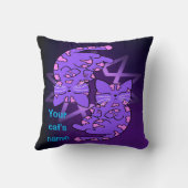  Paars Gemini Kittens Decagon Paars Kussen (Achterkant)