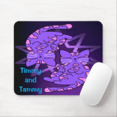 Paars Gemini Kittens Decagon Paars Muismat (Met muis)