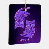 Paars Gemini Kittens Keramisch Ornament (Rechts)