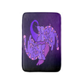  Paars Gemini Retro Neon Kittens Badmat (Voorkant Verticaal)