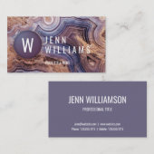 Paars geo-de modern violet visitekaartje (Voorkant / Achterkant)