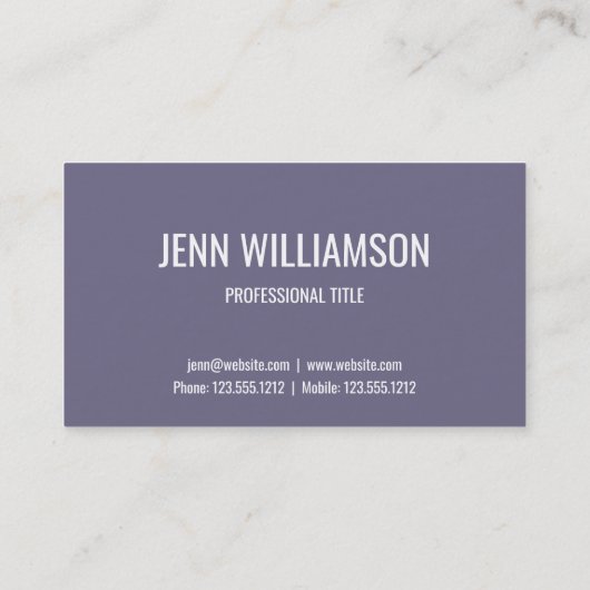 Paars geo-de modern violet visitekaartje (Achterkant)