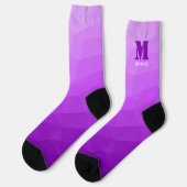 Paars geometrisch meshpatroon Monogram Sokken (Links)