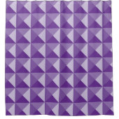 Paars geometrisch patroon douchegordijn (Voorkant)