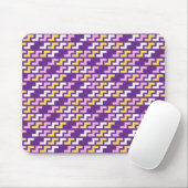 Paars geometrisch patroon muismat (Met muis)