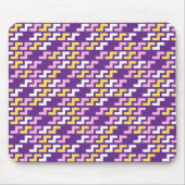 Paars geometrisch patroon muismat (Voorkant)