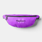 Paars geometrisch verlooppatroon Monogram Heuptasje (Liggend)