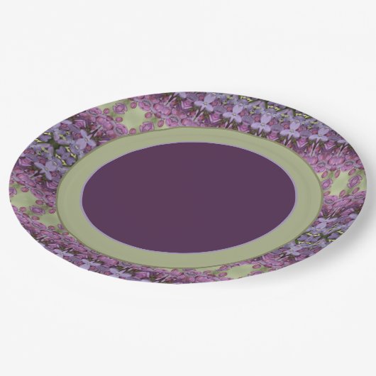 Paars gepatenteerd ontwerp papieren bordje (Gekanteld)