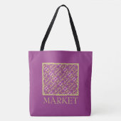 Paars gepatenteerd ontwerp tote bag (Voorkant)