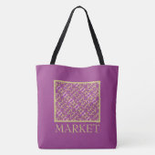 Paars gepatenteerd ontwerp tote bag (Achterkant)