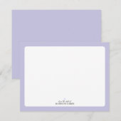 Paars | Gepersonaliseerd briefpapier met eenvoudig Notitiekaartje (Voorkant / Achterkant)