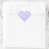 Paars Gepersonaliseerd Hart Sticker (Tas)