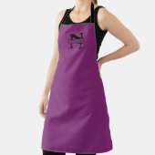 Paars gepersonaliseerd Monogram Apron Schort (Insitu)