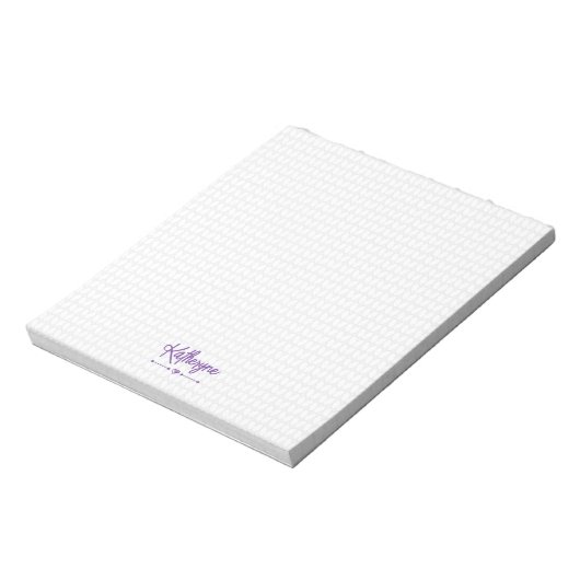 Paars gepersonaliseerd Notitieblok voor nit Stitch (Linkerzijde)