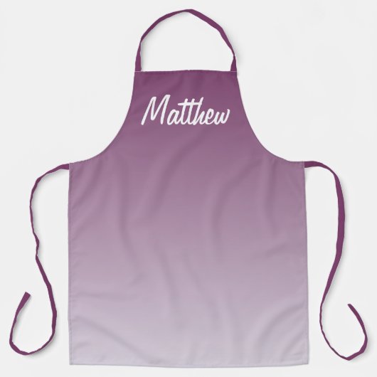 paars gepersonaliseerd schort (Voorkant)