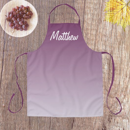 paars gepersonaliseerd schort