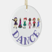 Paars gepersonaliseerde dansleraar ballet Tap Jazz Keramisch Ornament (Rechts)