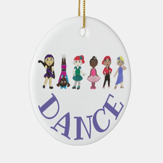 Paars gepersonaliseerde dansleraar ballet Tap Jazz Keramisch Ornament (Rechts)
