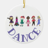 Paars gepersonaliseerde dansleraar ballet Tap Jazz Keramisch Ornament (Voorkant)