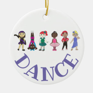 Paars gepersonaliseerde dansleraar ballet Tap Jazz Keramisch Ornament