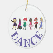 Paars gepersonaliseerde dansleraar ballet Tap Jazz Keramisch Ornament (Links)
