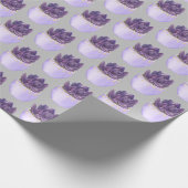 Paars gepoot Succulent Cadeaupapier (Hoek)